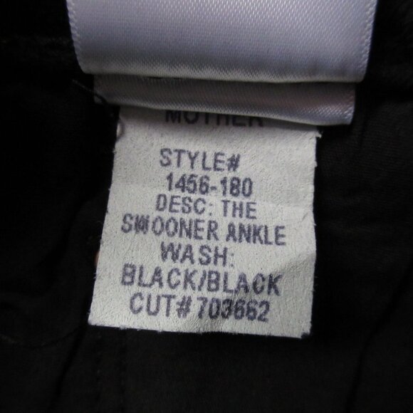 NWT Mother Swooner Ankle in Wet Paint Black Coated Stretch Skinny Jeans 25 - Picture 9 of 9